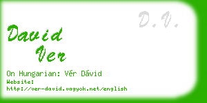 david ver business card