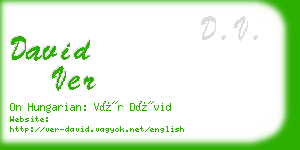 david ver business card